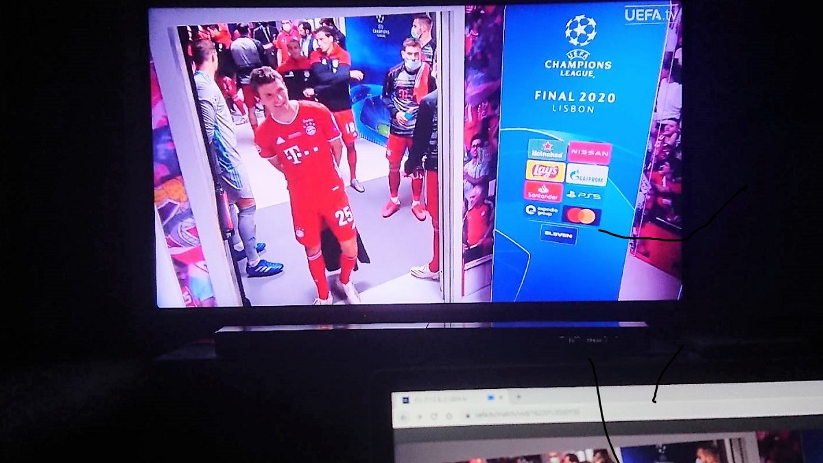 UEFA.TVをTVで観る